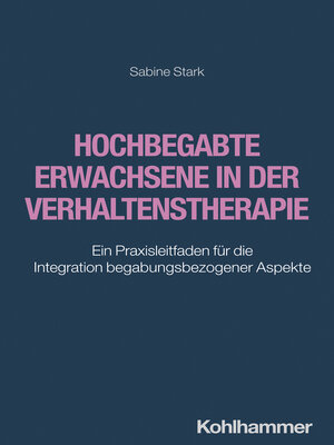 cover image of Hochbegabte Erwachsene in der Verhaltenstherapie